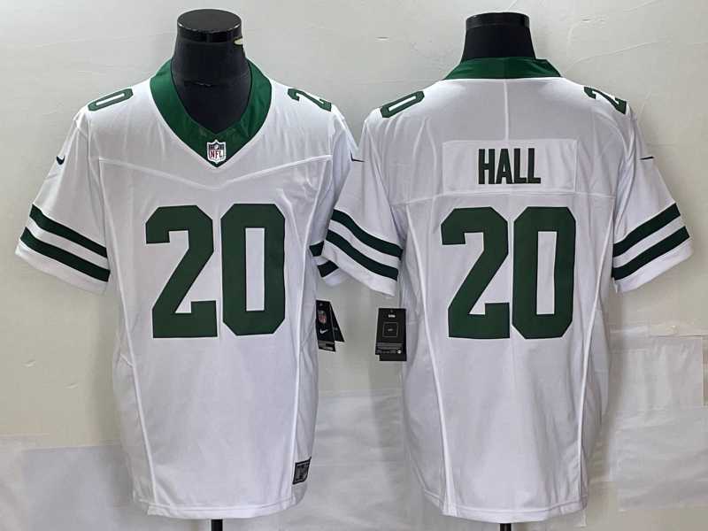 Men's New York Jets #20 Breece Hall White 2023 F.U.S.E. Vapor Limited Throwback Stitched Football Jersey,We sell and wholesale Men's New York Jets #20 Breece Hall White 2023 F.U.S.E. Vapor Limited Throwback Stitched Football Jersey on line form chian!